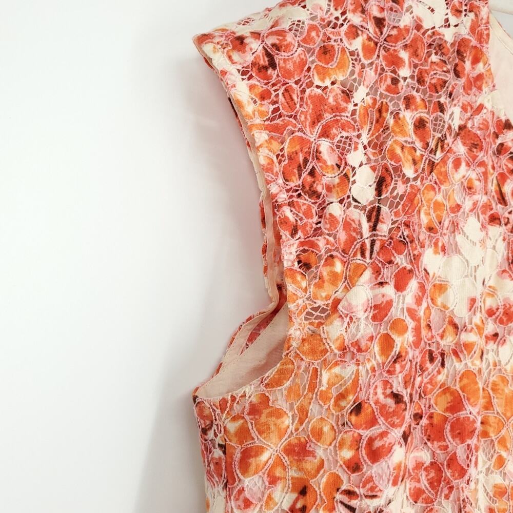 Madewell Watercolor Painted Lace Bloom Dress Size 10 - Picture 8 of 15